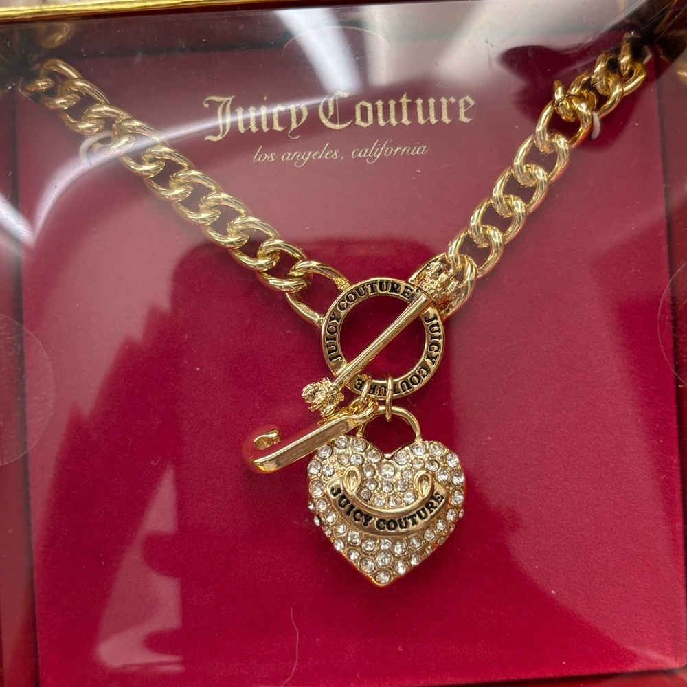 Juicy Couture Gold Heart Bling Necklace